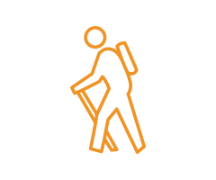 icon to represent hiking